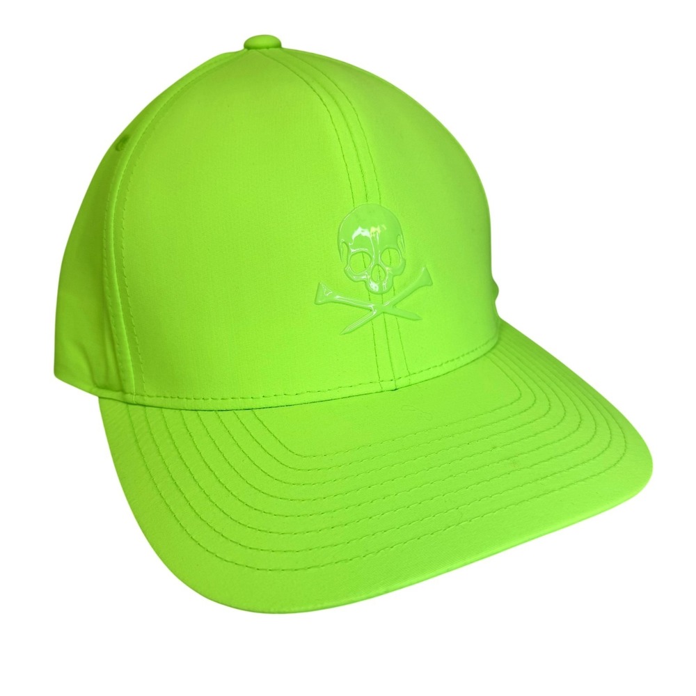 G/FORE Neon Lime Skull & Crossbones Golf Hat